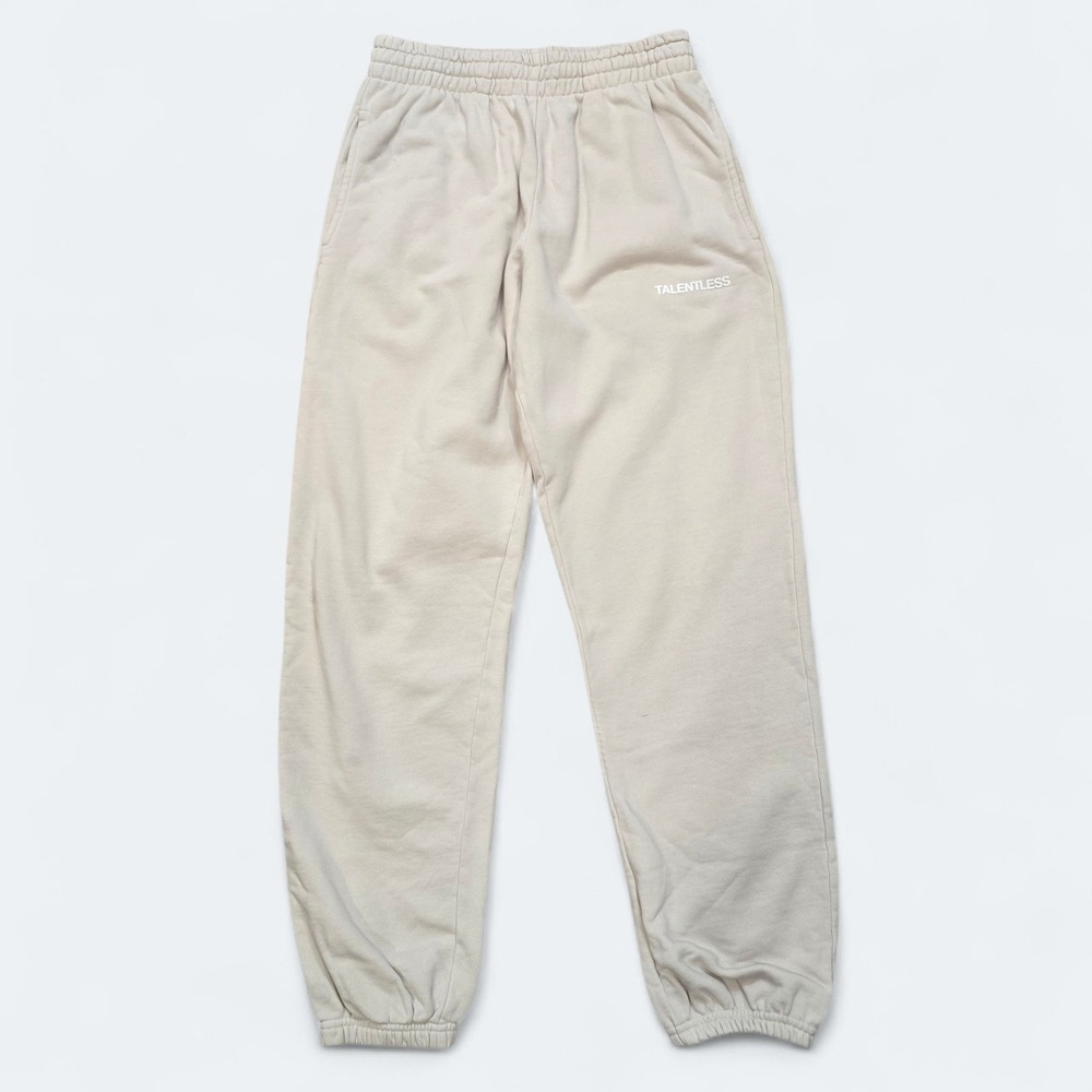 Talentless Women's Sweatpants Beige Drawstring Casual Joggers Comfort